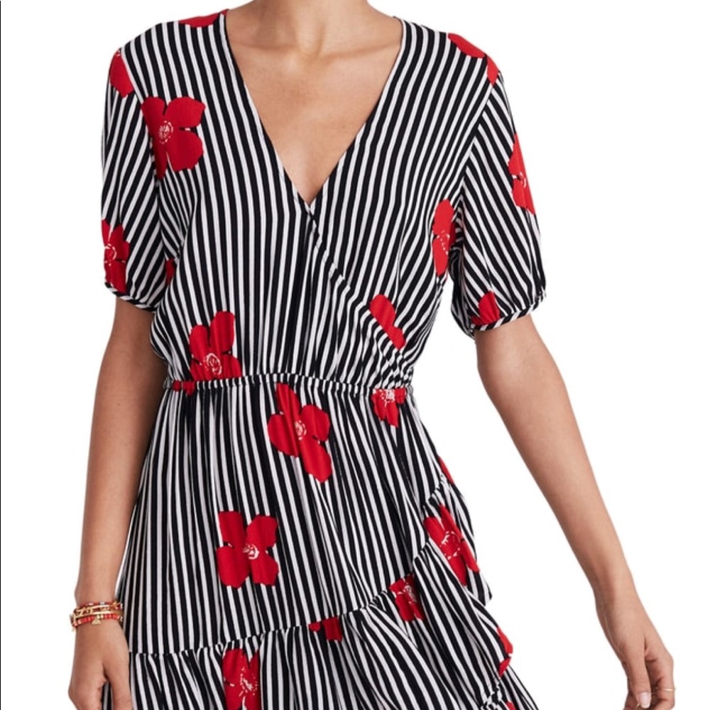 Madewell Bianca Ruffle Wrap Dress -Candied Orchids